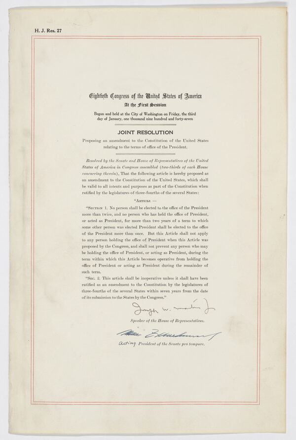 22nd Amendment