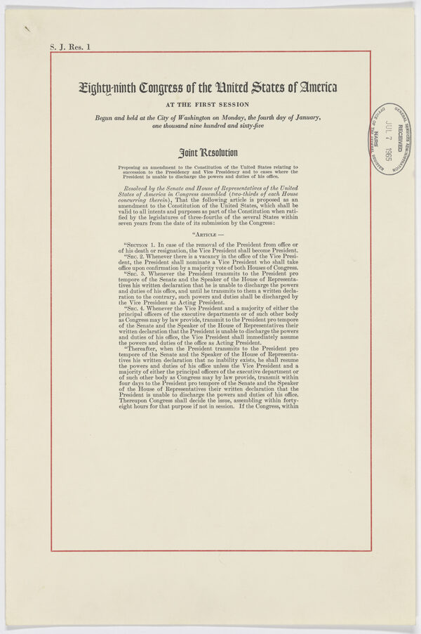 25th Amendment